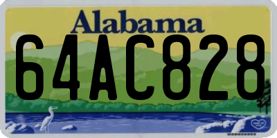AL license plate 64AC828