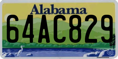AL license plate 64AC829
