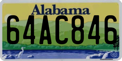 AL license plate 64AC846