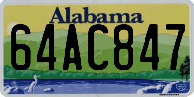 AL license plate 64AC847