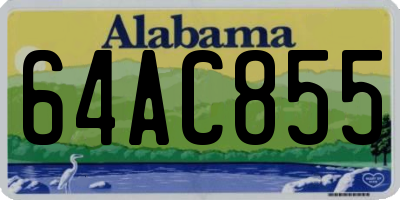 AL license plate 64AC855