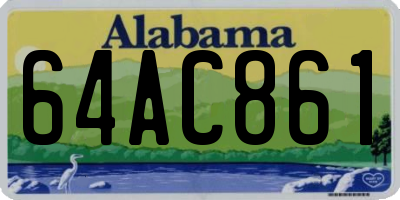 AL license plate 64AC861