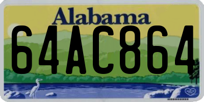 AL license plate 64AC864