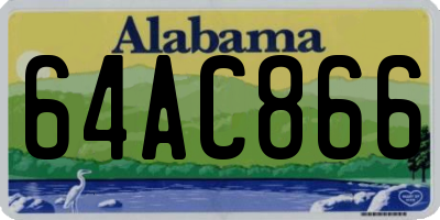 AL license plate 64AC866