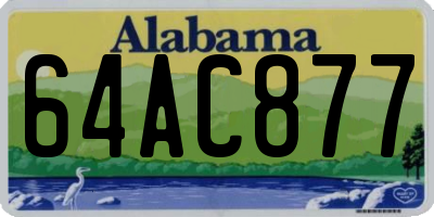 AL license plate 64AC877