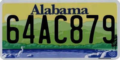 AL license plate 64AC879