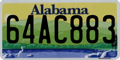 AL license plate 64AC883