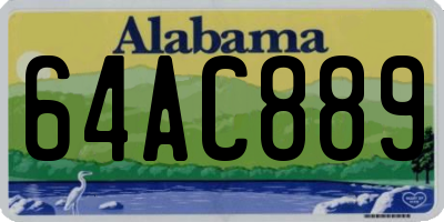 AL license plate 64AC889