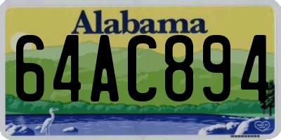 AL license plate 64AC894