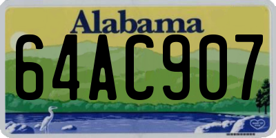 AL license plate 64AC907