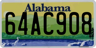 AL license plate 64AC908