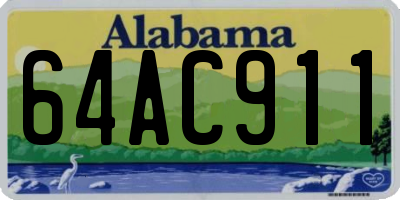 AL license plate 64AC911