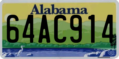 AL license plate 64AC914