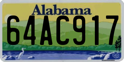 AL license plate 64AC917