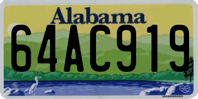 AL license plate 64AC919