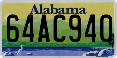 AL license plate 64AC940