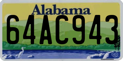 AL license plate 64AC943