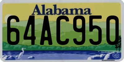 AL license plate 64AC950