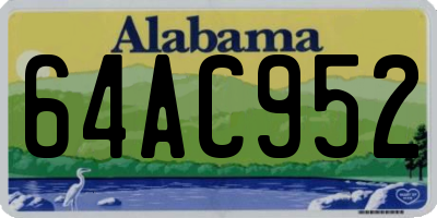 AL license plate 64AC952