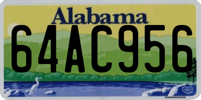 AL license plate 64AC956