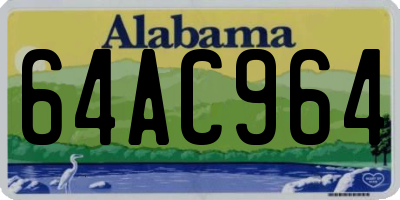 AL license plate 64AC964