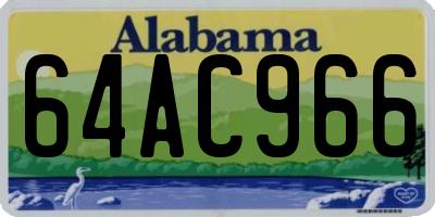 AL license plate 64AC966