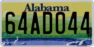 AL license plate 64AD044