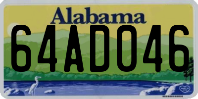 AL license plate 64AD046