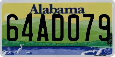AL license plate 64AD079