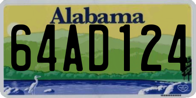 AL license plate 64AD124