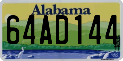 AL license plate 64AD144