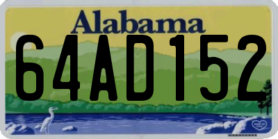 AL license plate 64AD152