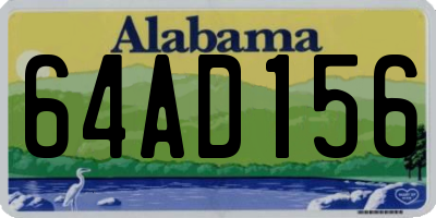 AL license plate 64AD156