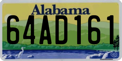 AL license plate 64AD161