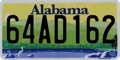 AL license plate 64AD162