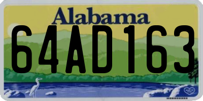 AL license plate 64AD163
