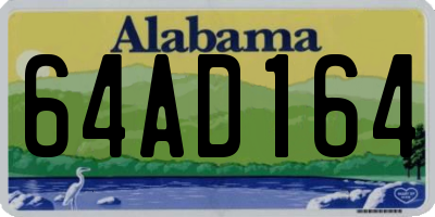 AL license plate 64AD164