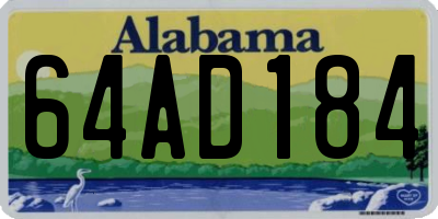 AL license plate 64AD184