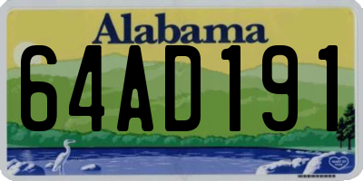 AL license plate 64AD191