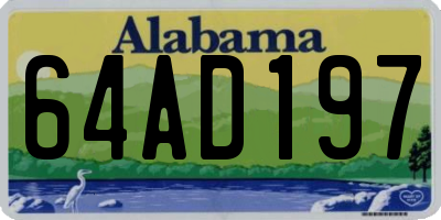 AL license plate 64AD197
