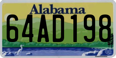 AL license plate 64AD198