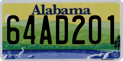 AL license plate 64AD201