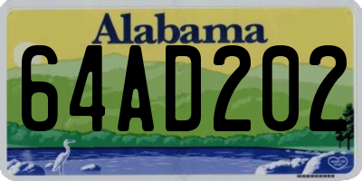 AL license plate 64AD202