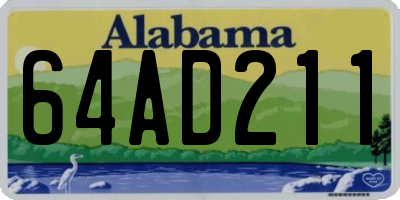 AL license plate 64AD211