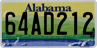 AL license plate 64AD212