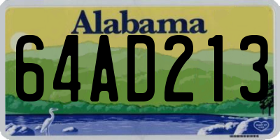 AL license plate 64AD213