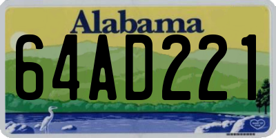 AL license plate 64AD221