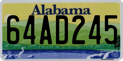 AL license plate 64AD245
