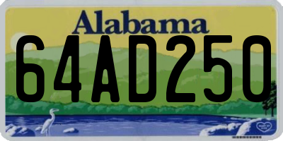 AL license plate 64AD250