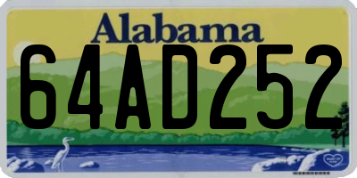 AL license plate 64AD252